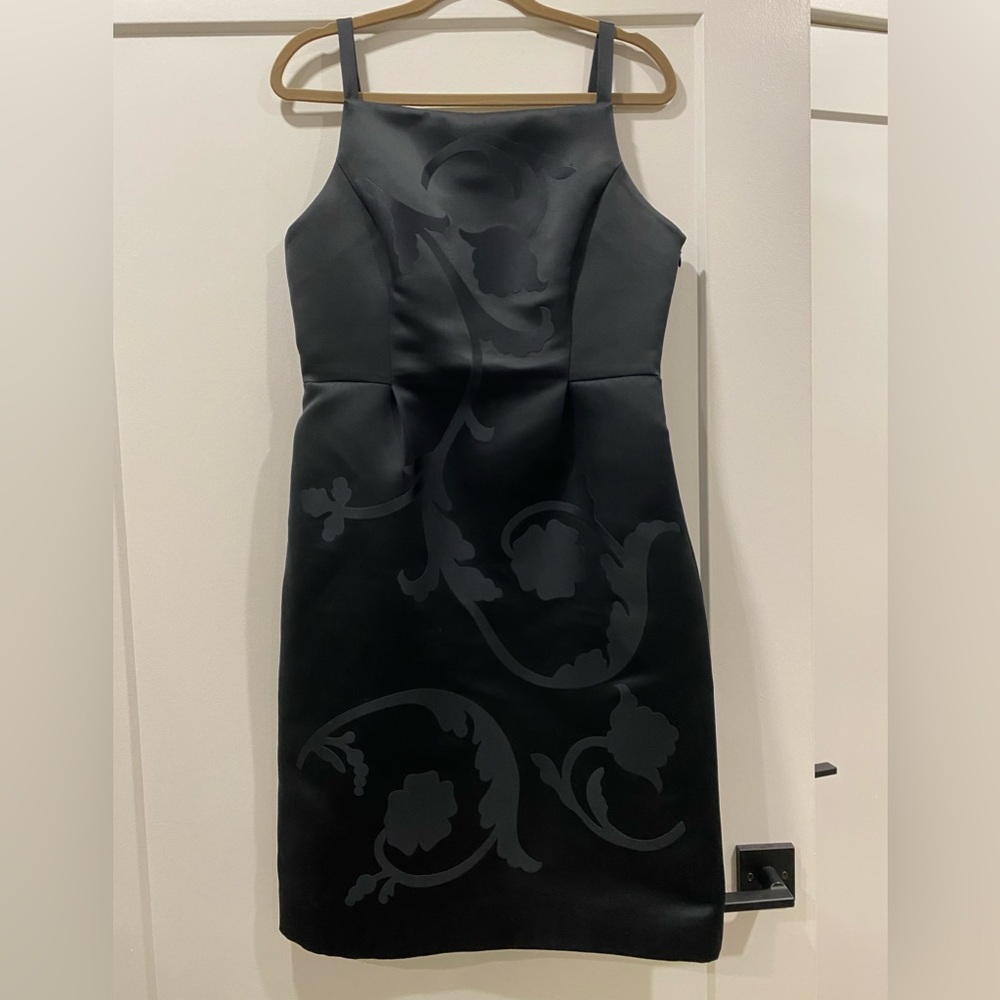 Jonathan Saunders little black satin dress